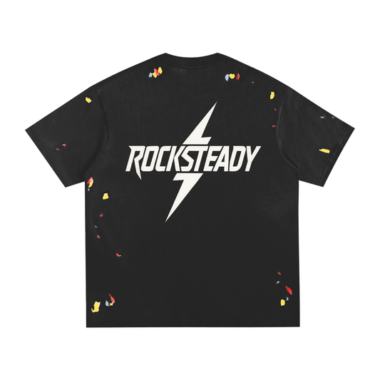 rocksteady,mens shirt,paint splatter,streetluxe