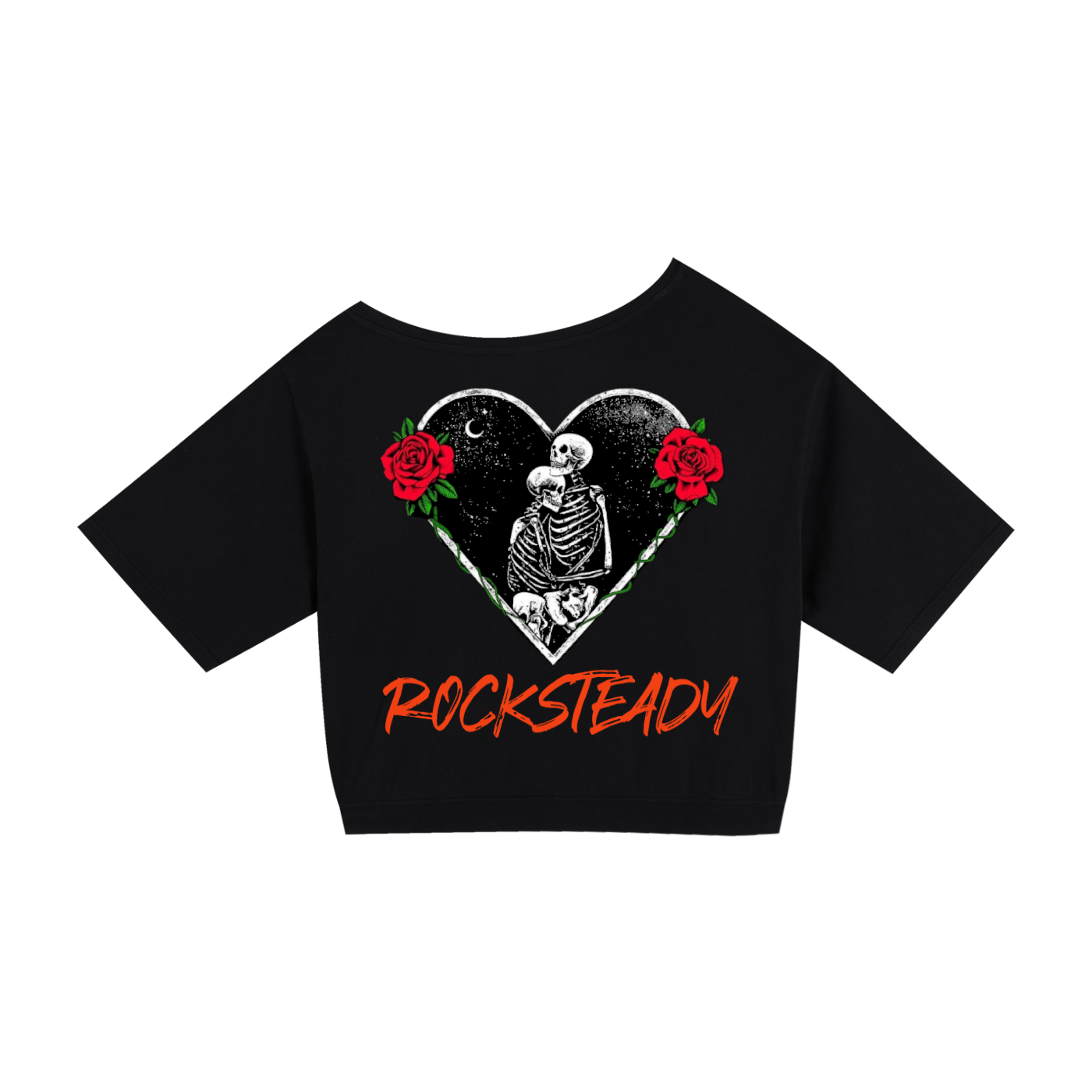 ROCKSTEADY "Heartbreaker" StreetLUXE Asymmetrical Cropped Tee - Limited Edition Drop