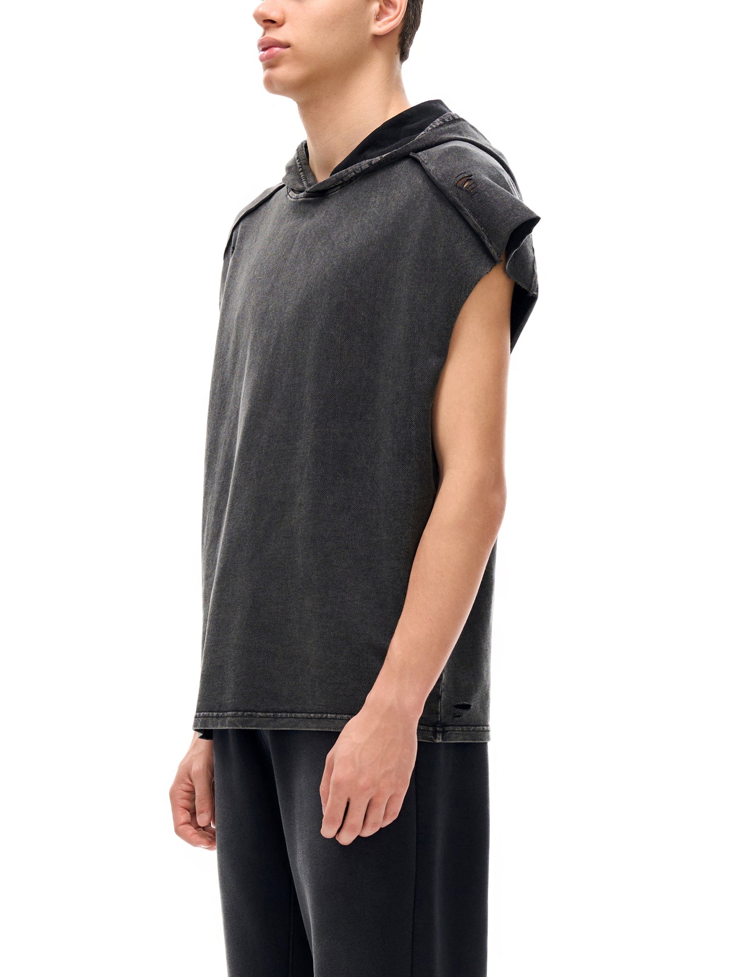 oversized hoodie,sleeveless hoodie,rocksteady