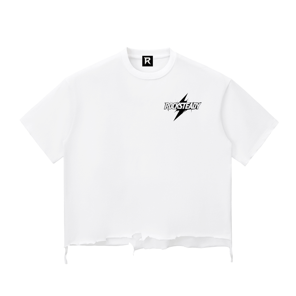 Snow Wash Raw-Hem Boxy T-shirt