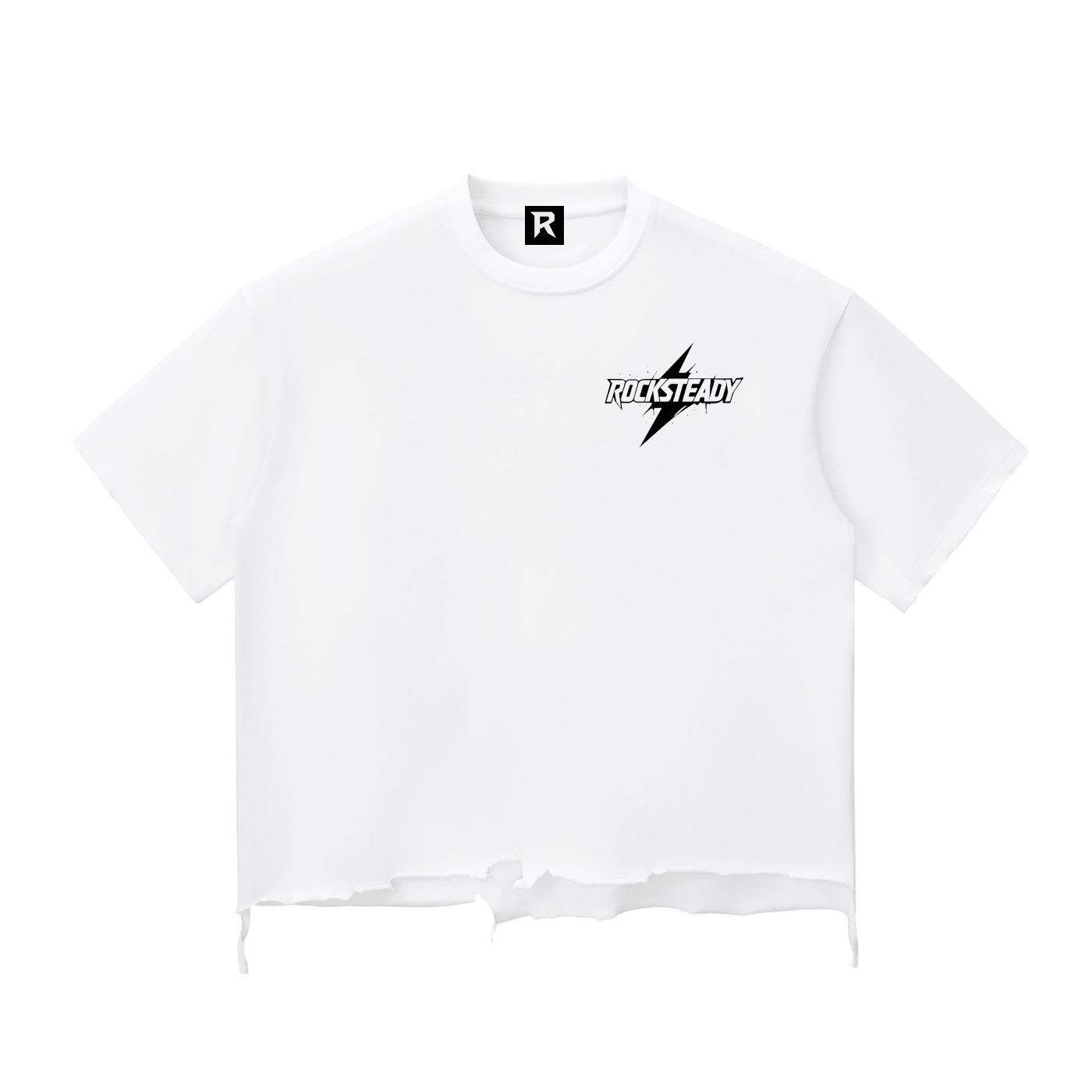 Snow Wash Raw-Hem Boxy T-shirt