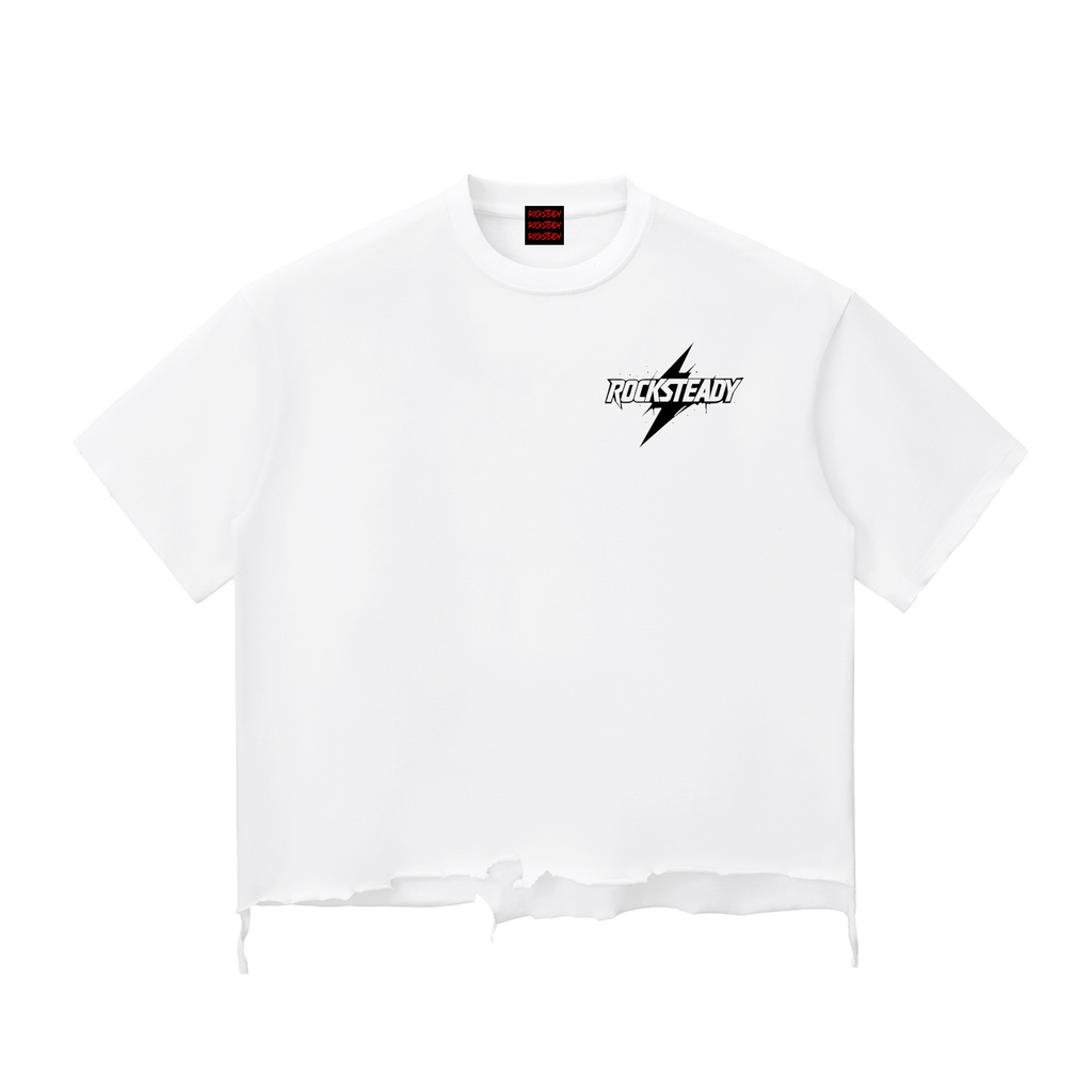 Snow Wash Raw-Hem Boxy T-shirt