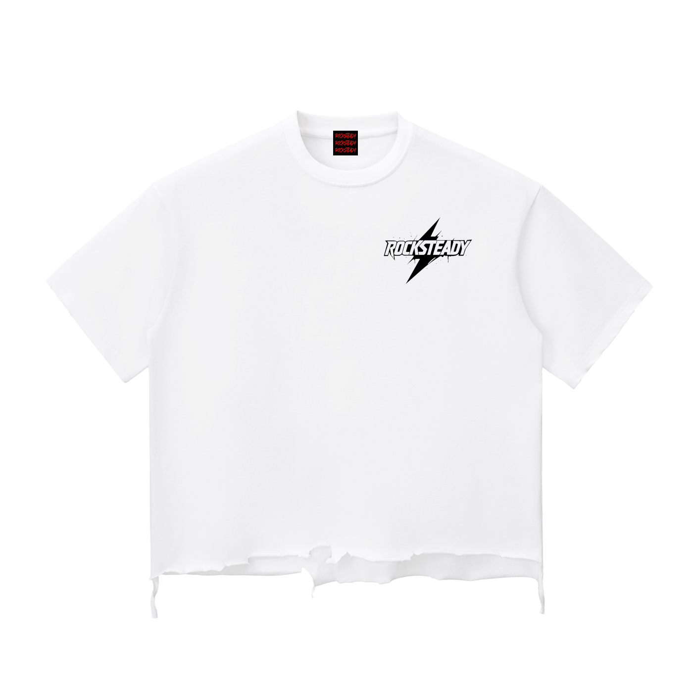 Snow Wash Raw-Hem Boxy T-shirt