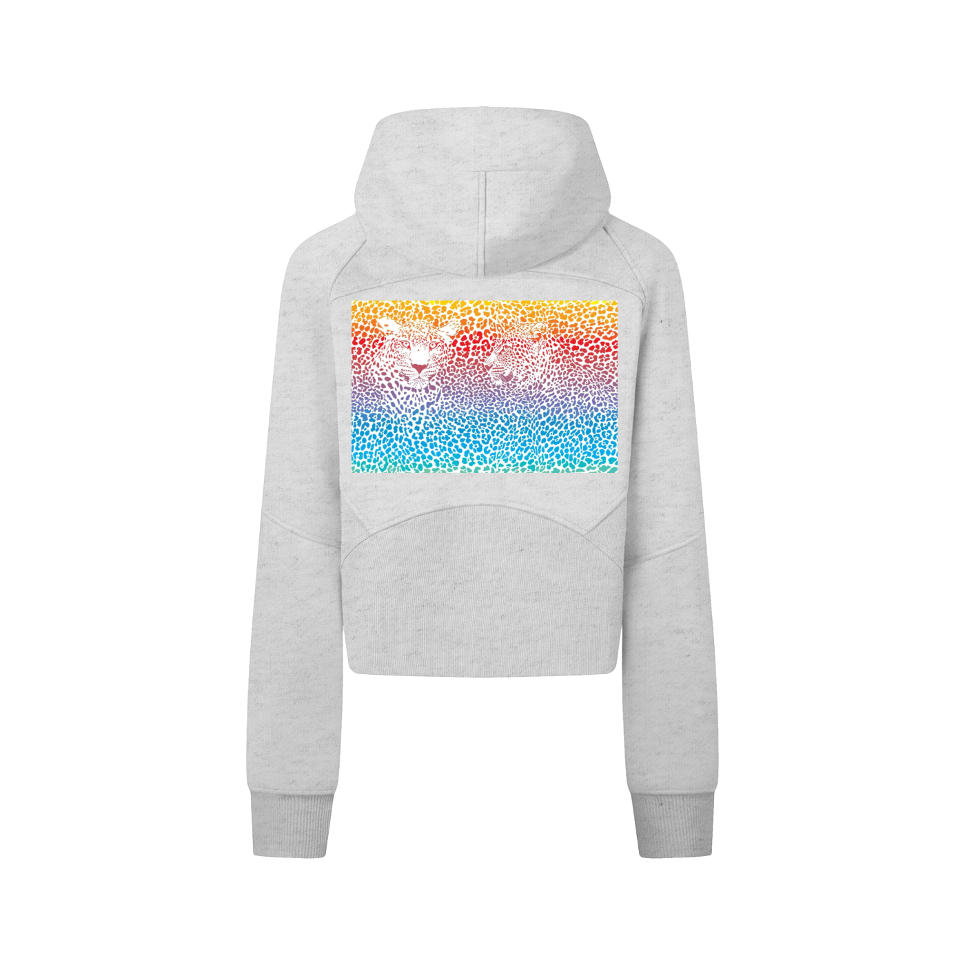 ROCKSTEADY "Leopard Aura" StreetLUXE Cropped Hoodie Full Zip