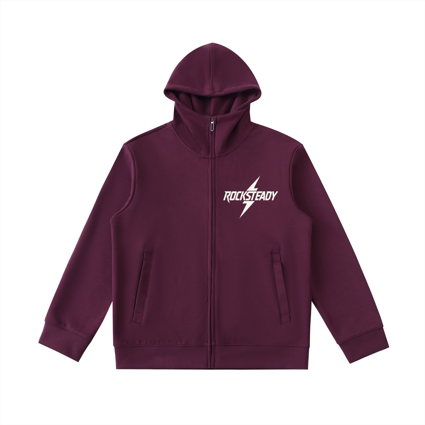 Essential Heavyweight High Neck  Zip-Up Hoodie