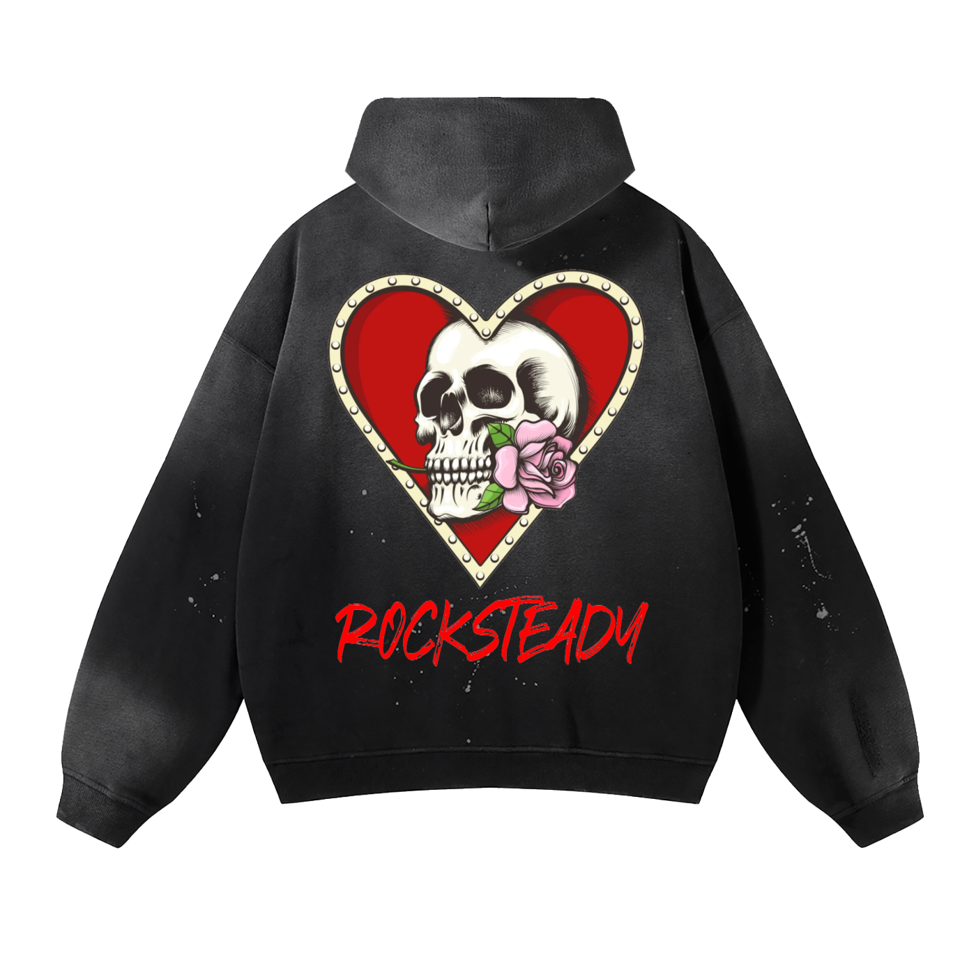 Vintage Washed Frayed Fleece Hoodie