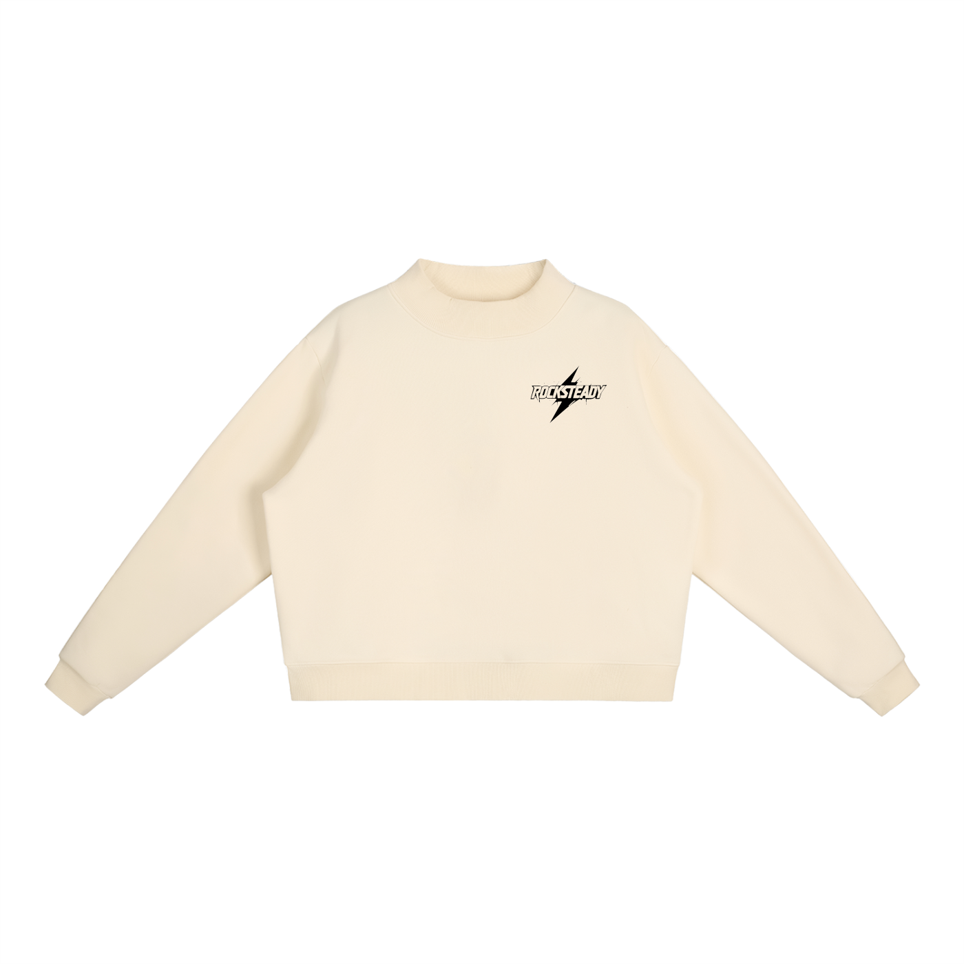Essential Fleece Mock-Neck Crew Sweatshirt