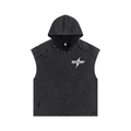 Snow Washed Boxy Hooded Tank Top