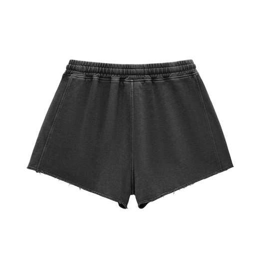 Rocksteady,StreetLUXE,womenswear,cutoff shorts,snow washed,raw edge,leopard graphic