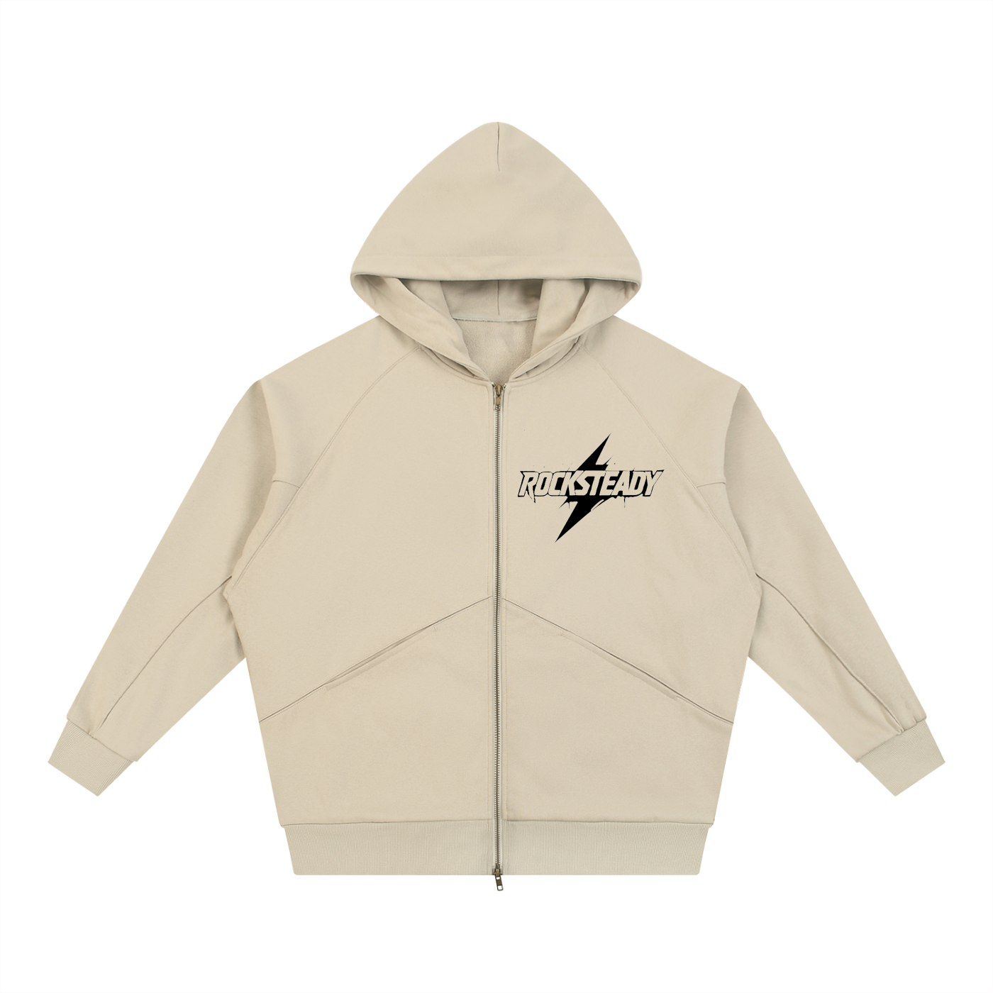 Dolman Sleeve Zip-Through Fleece  Hoodie