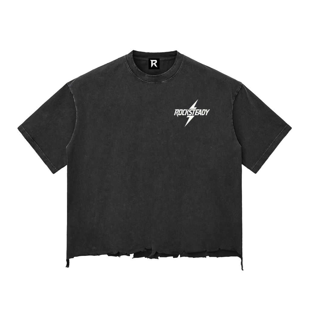 Snow Wash Raw-Hem Boxy T-shirt