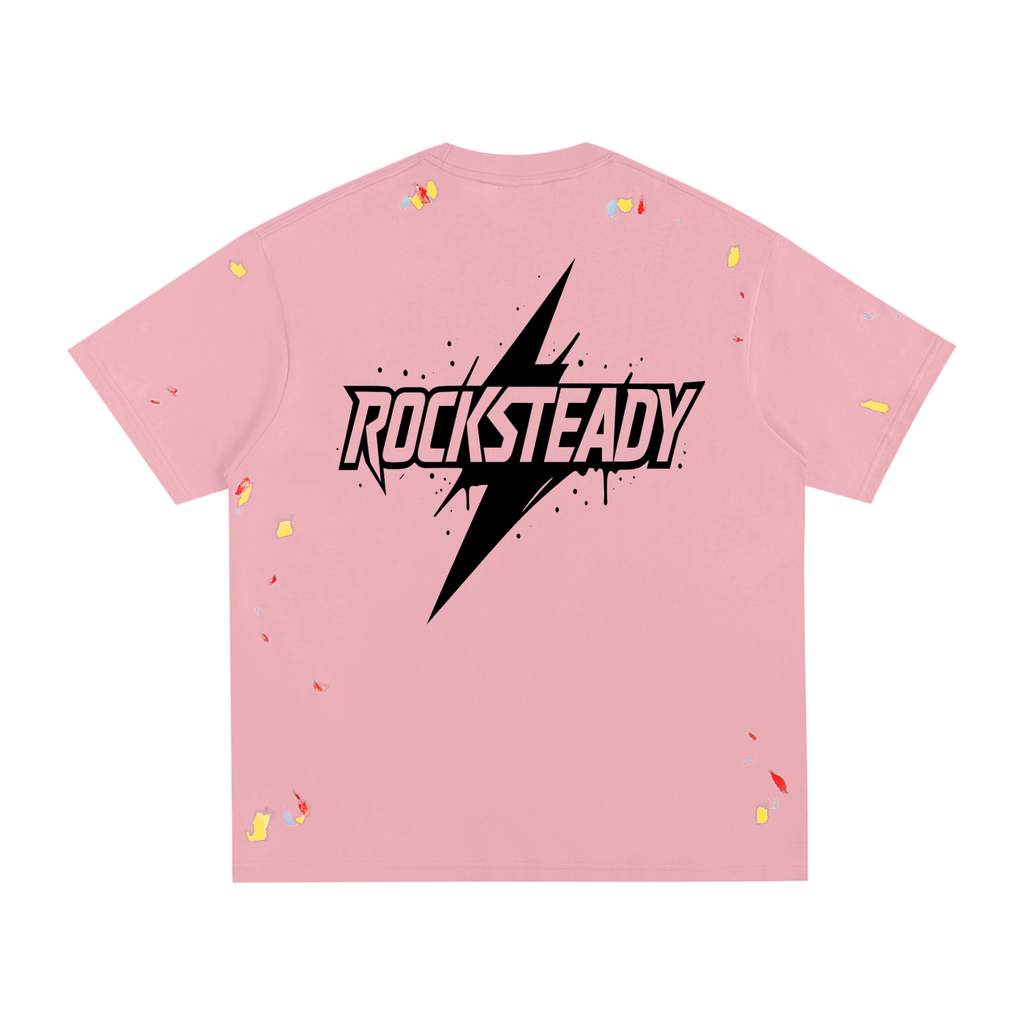 rocksteady,streetluxe,mens tshirt,paint splatter