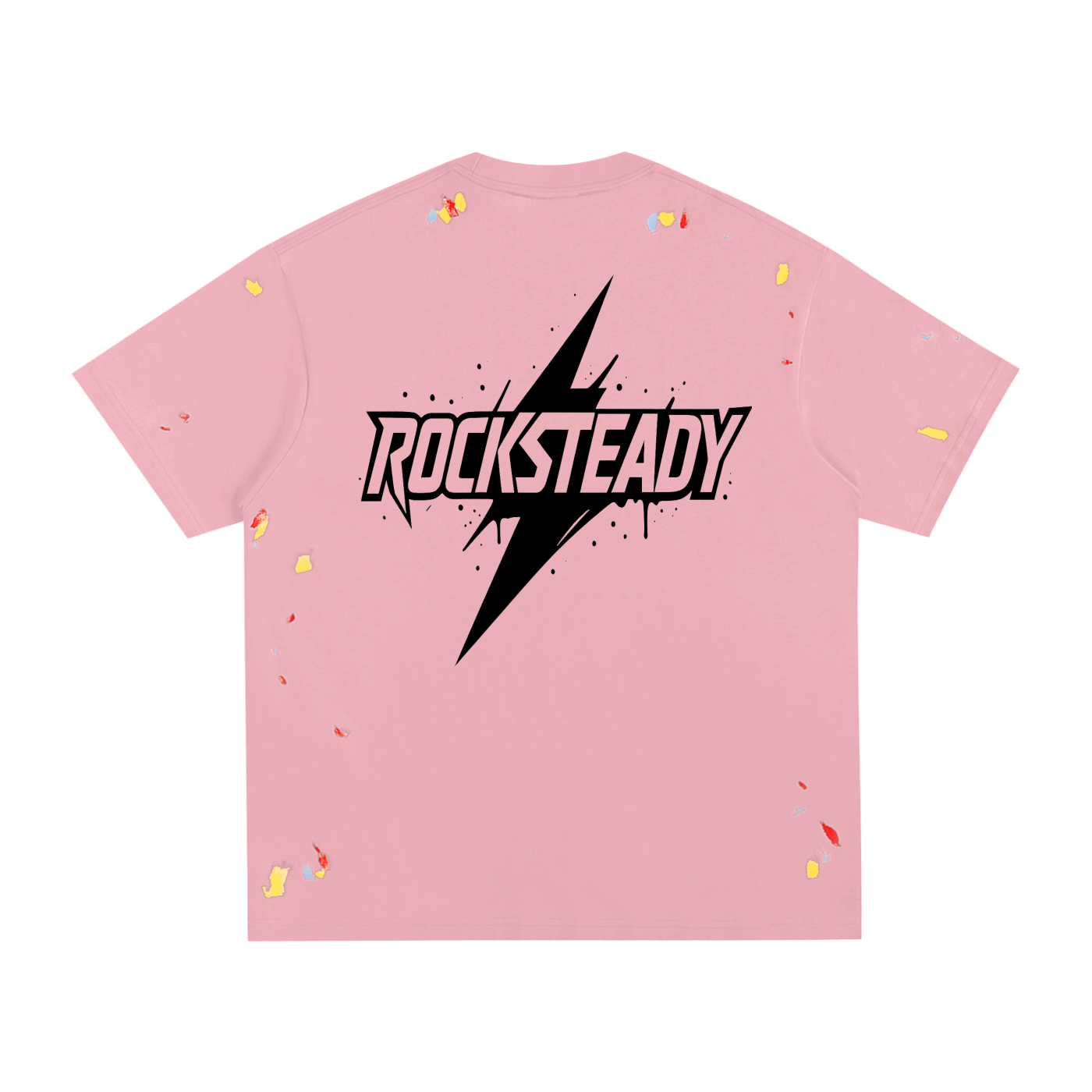 rocksteady,streetluxe,mens tshirt,paint splatter