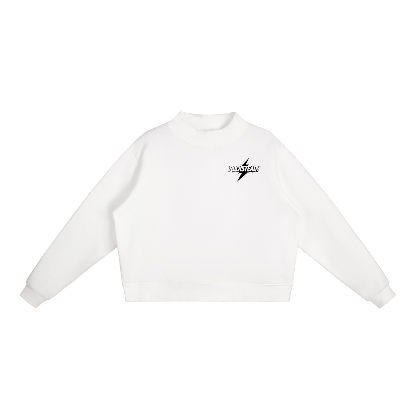 Essential Fleece Mock-Neck Crew Sweatshirt