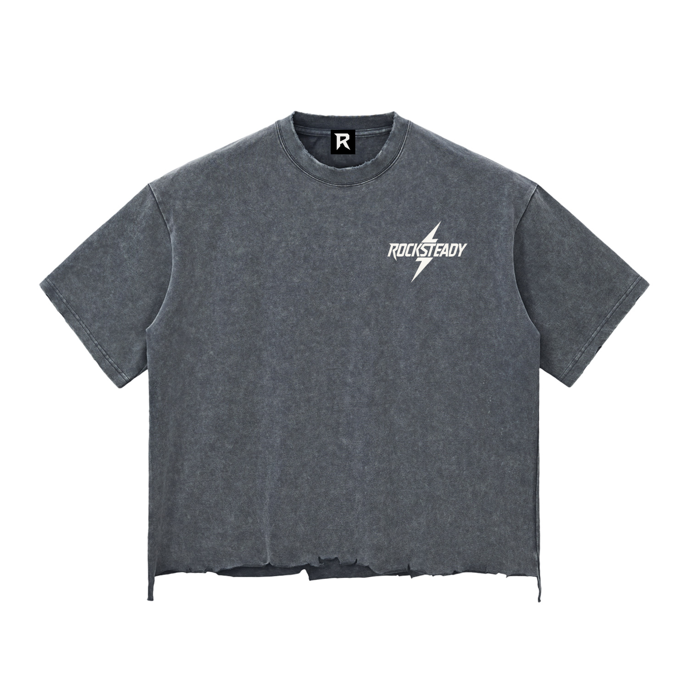 Snow Wash Raw-Hem Boxy T-shirt