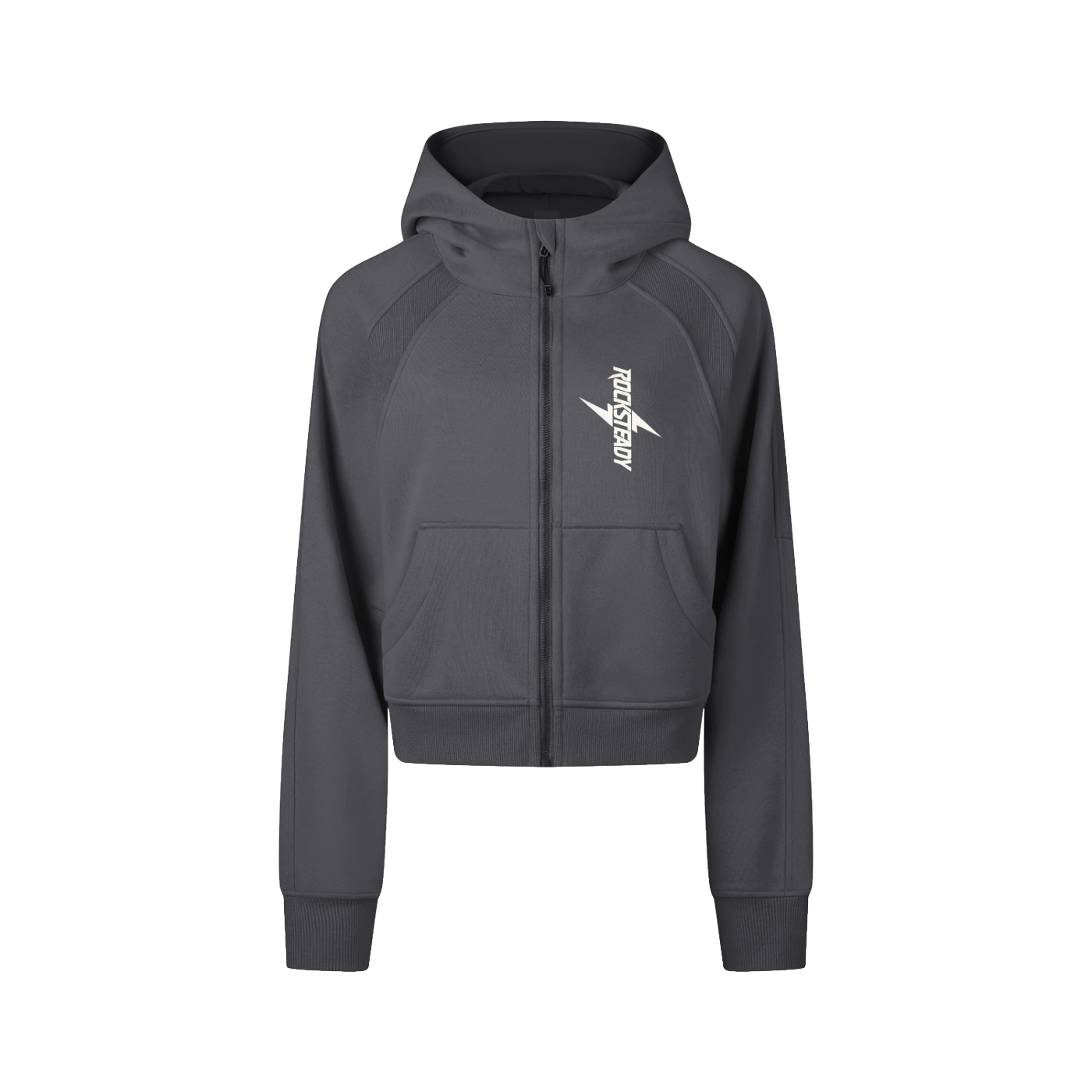 Cropped Zip-Through Hoodie