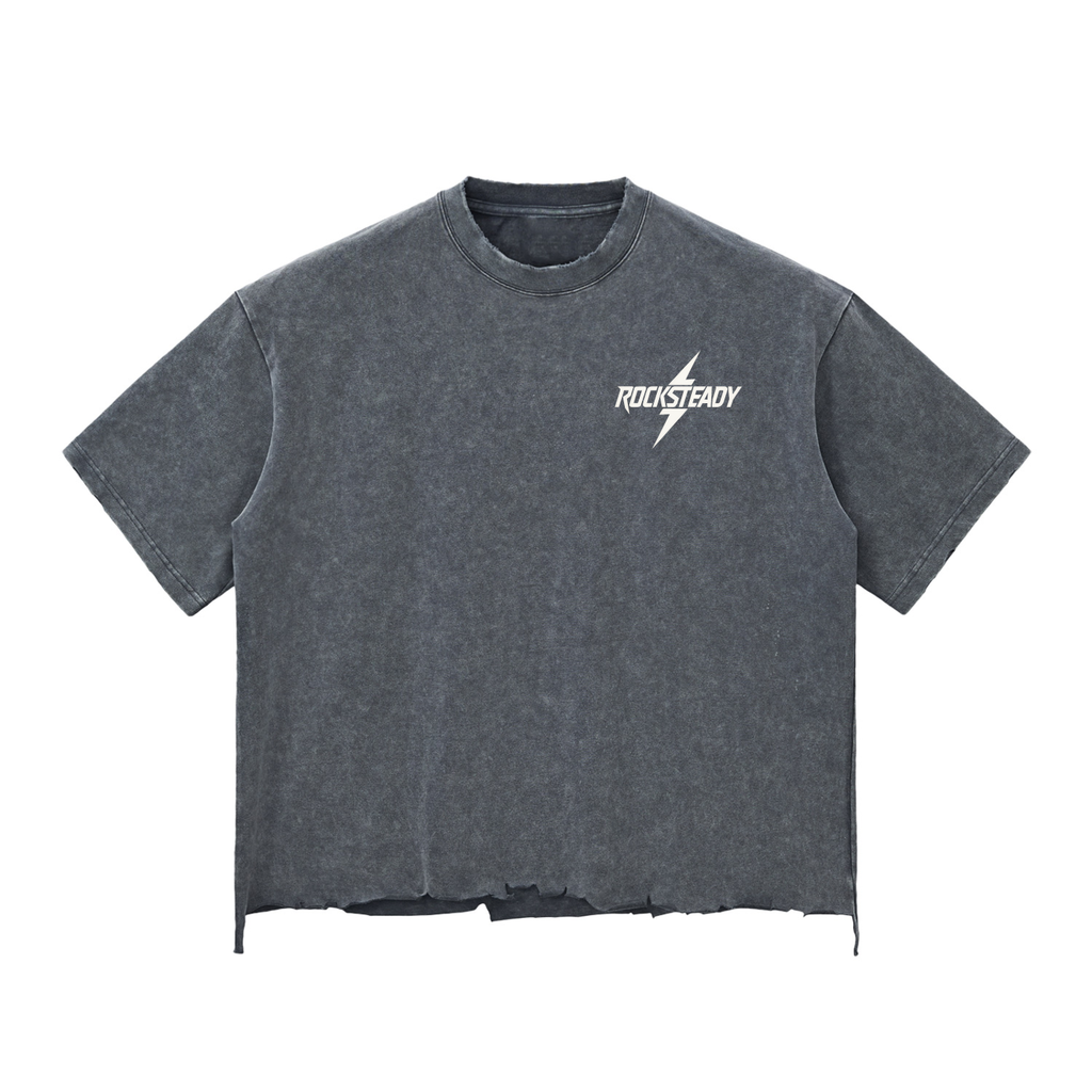 Snow Wash Raw-Hem Boxy T-shirt