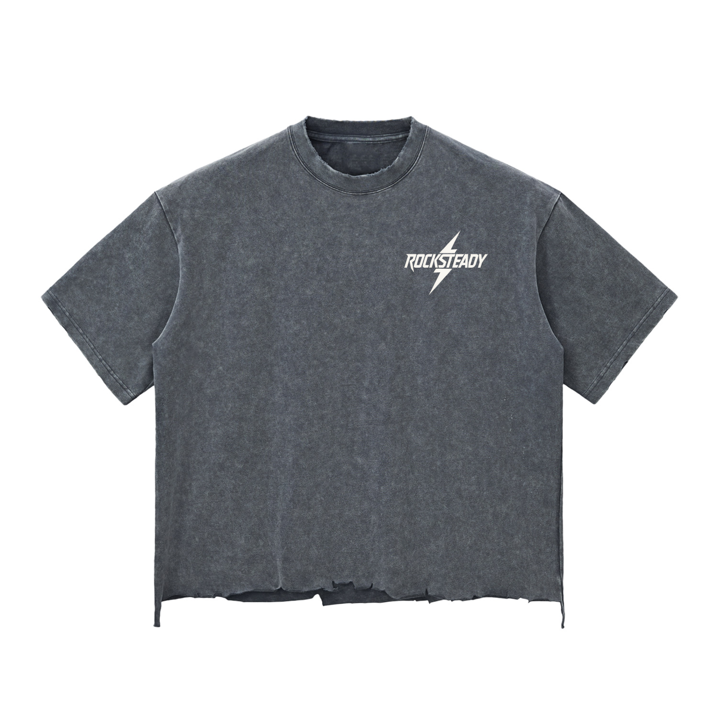 Snow Wash Raw-Hem Boxy T-shirt