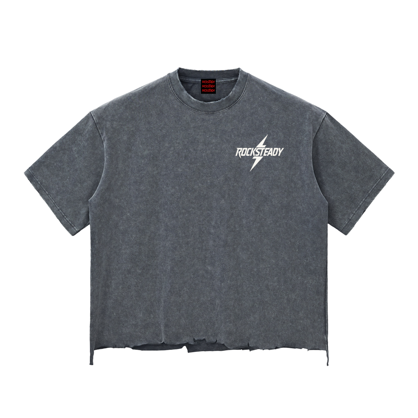 Snow Wash Raw-Hem Boxy T-shirt