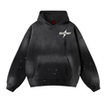 Vintage Washed Frayed Fleece Hoodie