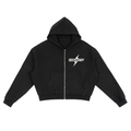 Fleece Zip-Up Boxy Hoodie