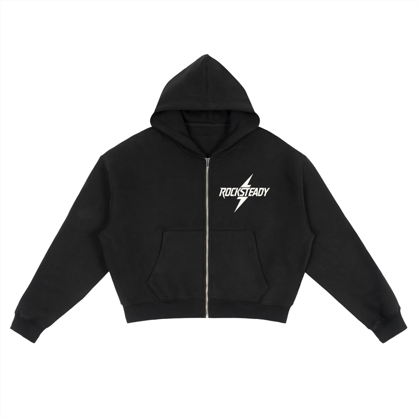 Fleece Zip-Up Boxy Hoodie