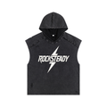 Snow Washed Boxy Hooded Tank Top