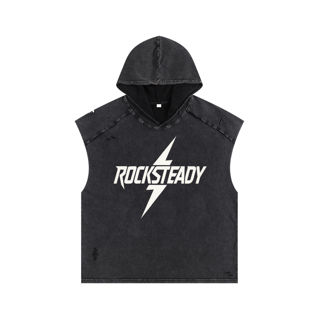 Snow Washed Boxy Hooded Tank Top