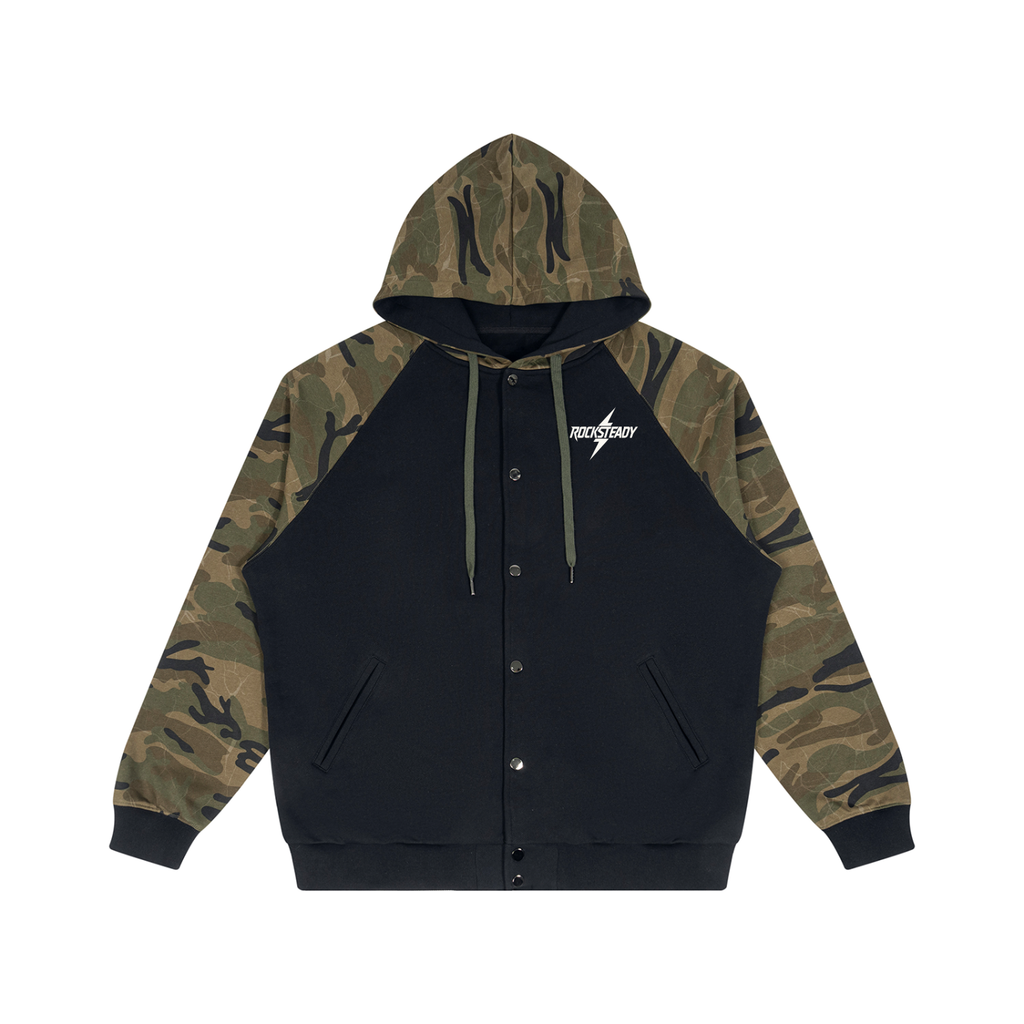 Rocksteady,Unisex,Camo,Splice,Raglan,Zip,Hoodie