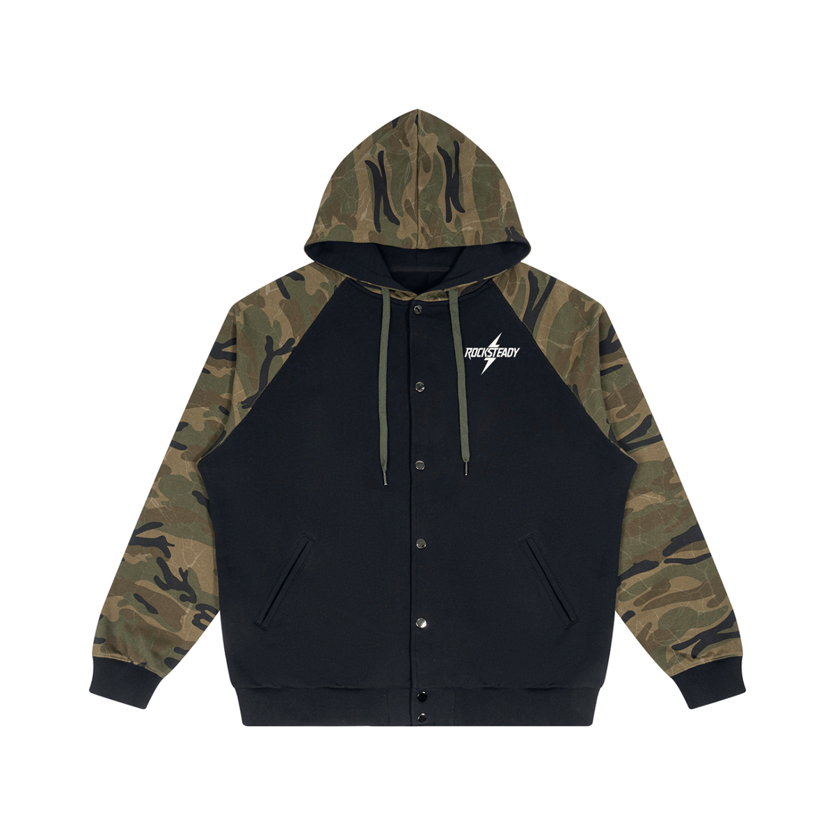 Rocksteady,Unisex,Camo,Splice,Raglan,Zip,Hoodie