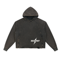 Vintage Washed Frayed-Hem Hoodie