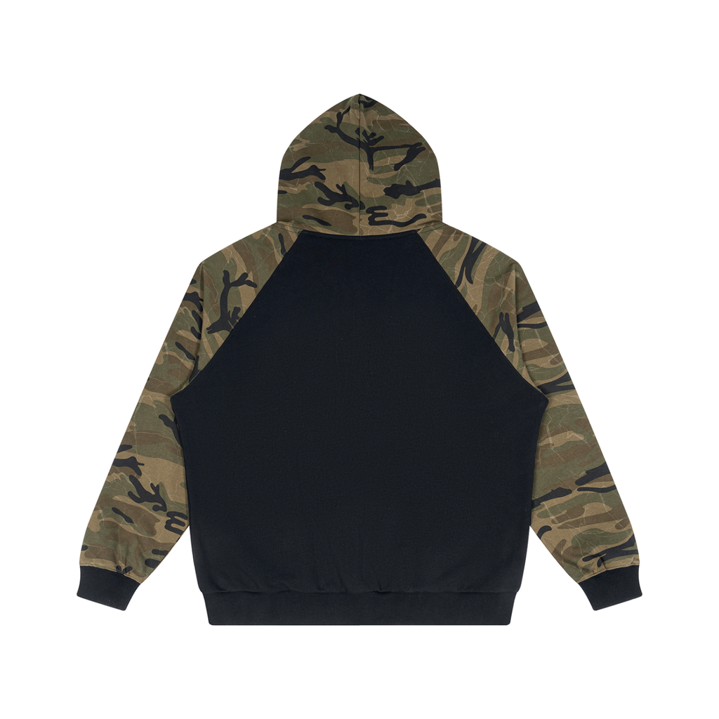 Rocksteady,Unisex,Camo,Splice,Raglan,Zip,Hoodie