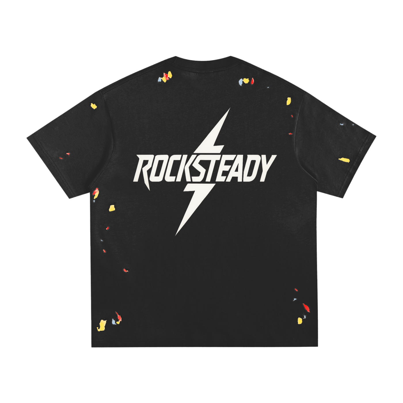 rocksteady,mens shirt,paint splatter,streetluxe