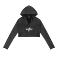 Vintage Washed Raw Edge Hoodie