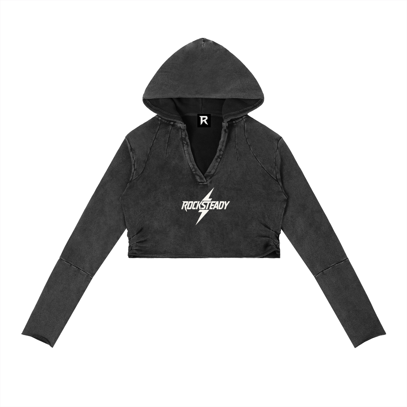 Vintage Washed Raw Edge Hoodie