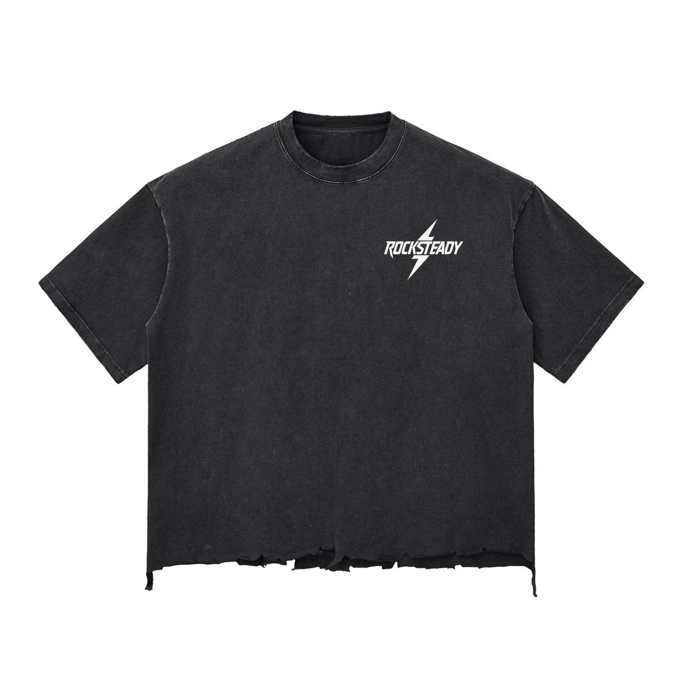 Snow Wash Raw-Hem Boxy T-shirt