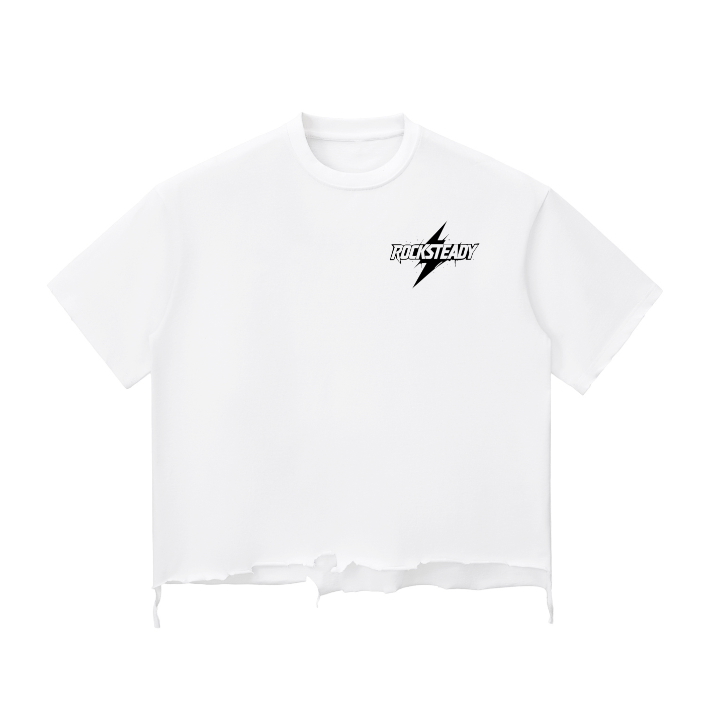 Snow Wash Raw-Hem Boxy T-shirt