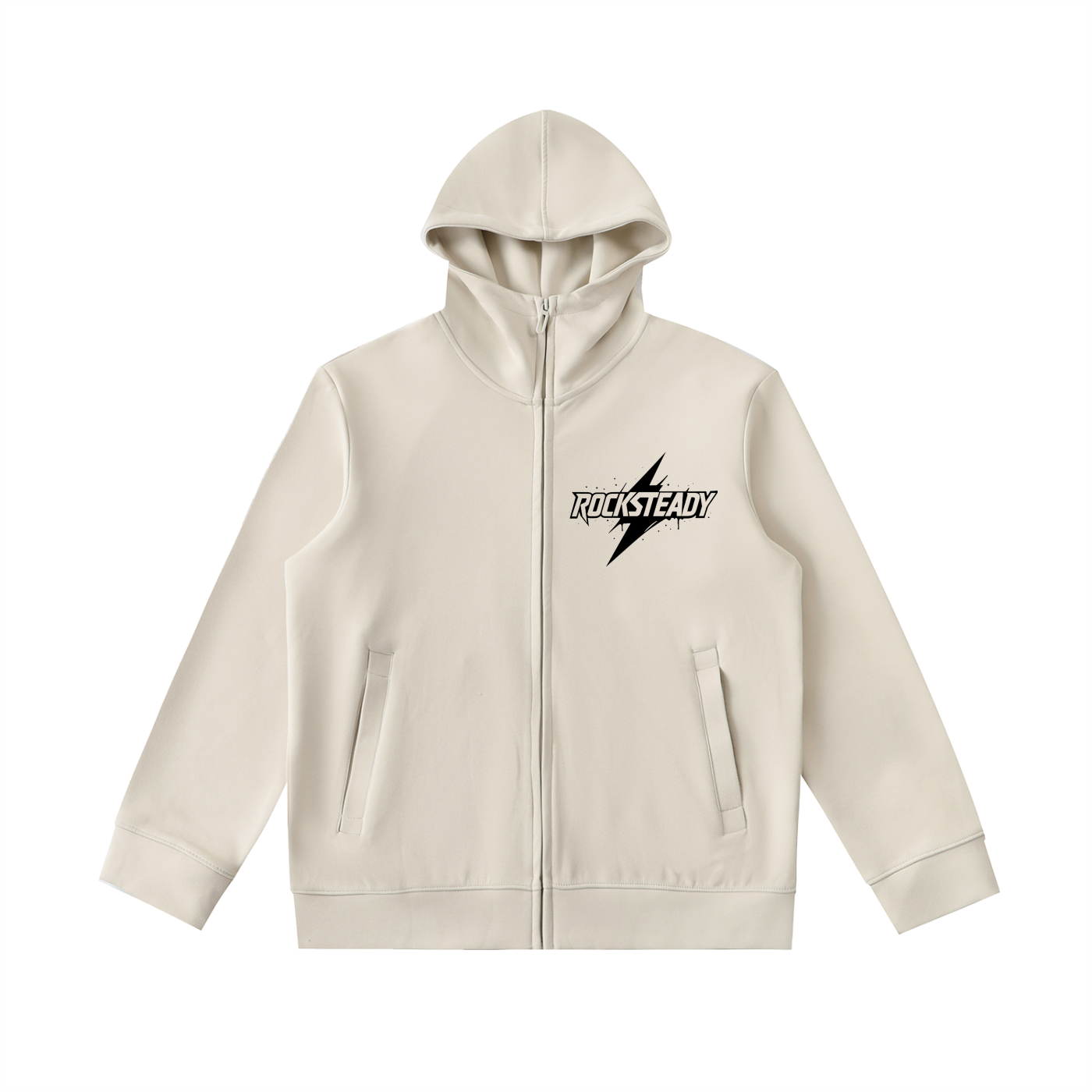 Essential Heavyweight High Neck  Zip-Up Hoodie