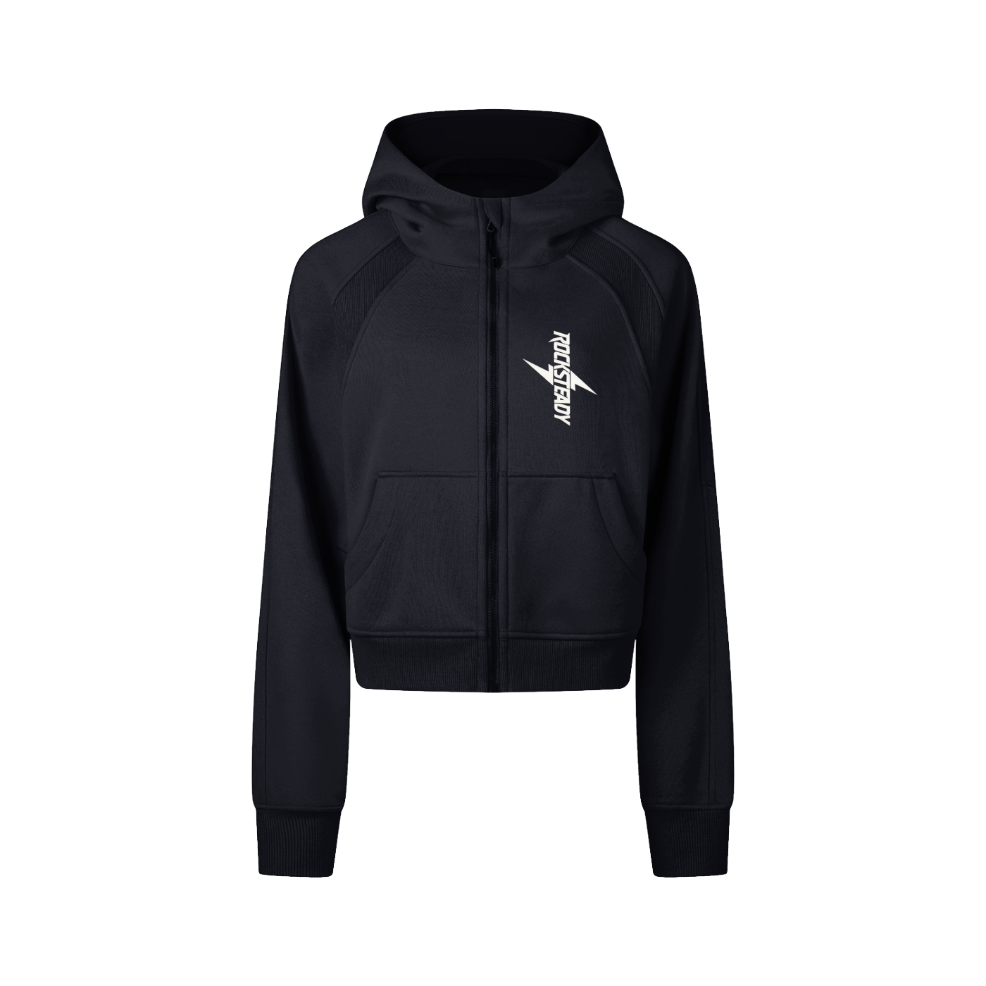 Cropped Zip-Through Hoodie