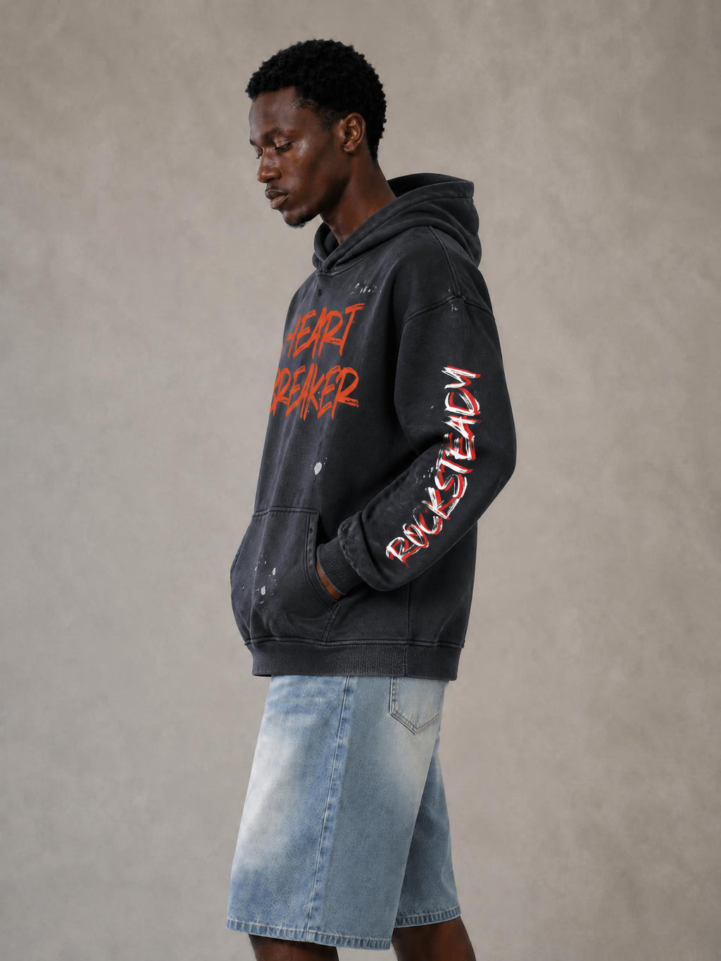 Rocksteady,Hoodie,Heavyweight,Vintage,Frayed,Custom,Graphic,Streetwear