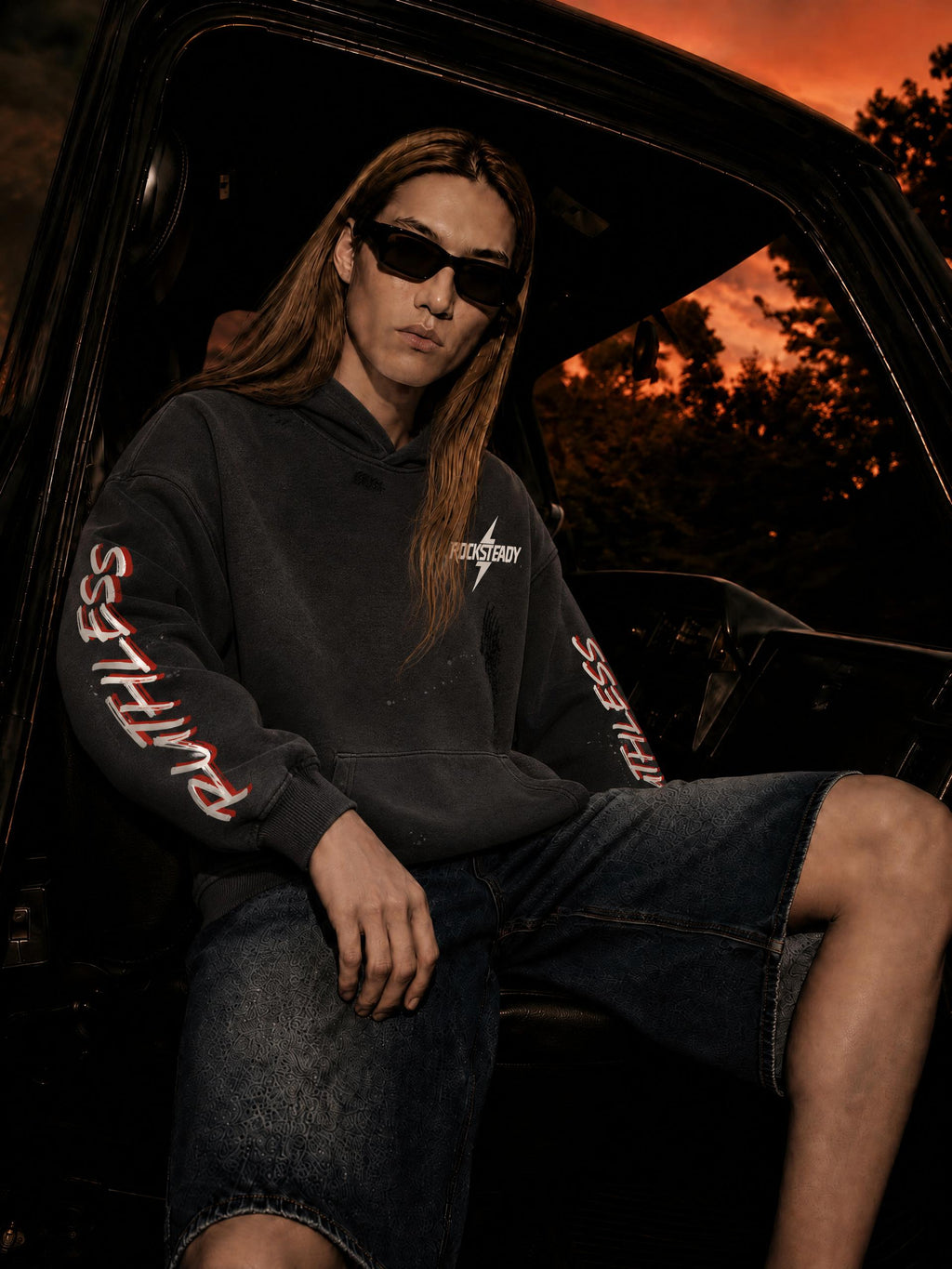 Rocksteady,Hoodie,Vintage,Frayed,Graphic,Streetwear,Heavyweight