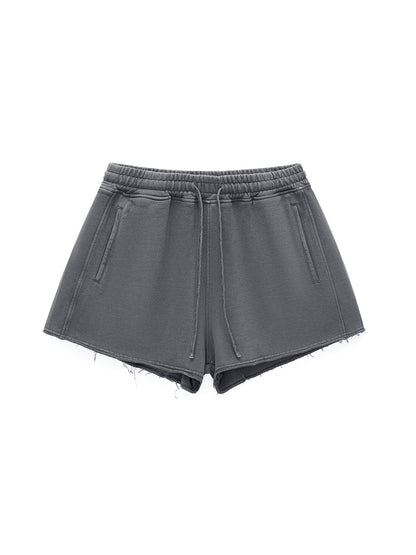 Rocksteady,StreetLUXE,womenswear,cutoff shorts,snow washed,raw edge,leopard graphic