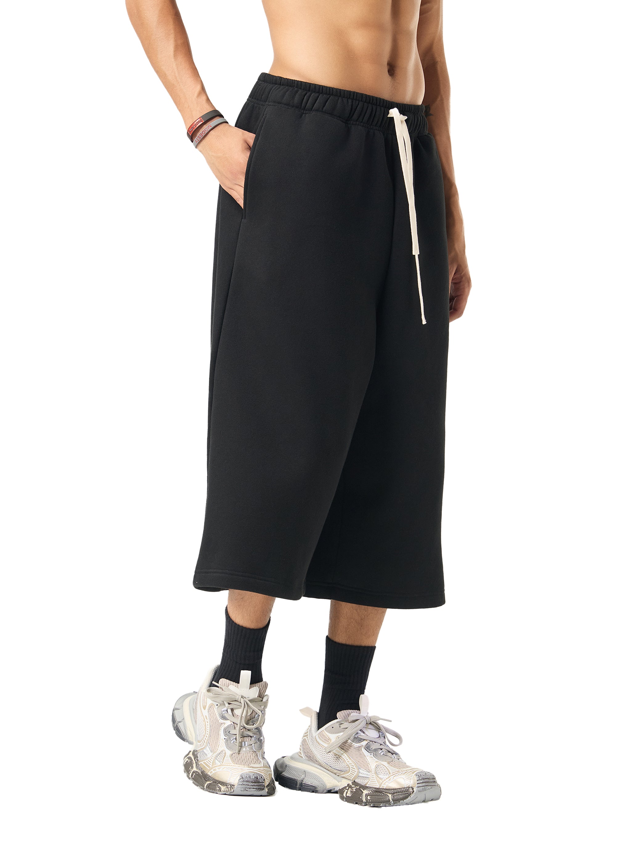 3/4 sweatpants,3/4 sweatshorts,rocksteady,relaxed drawstring 