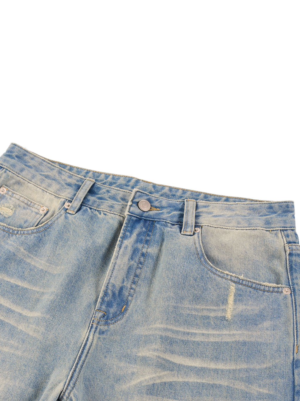 rocksteady,premium denim,faded,distressed,raw hem