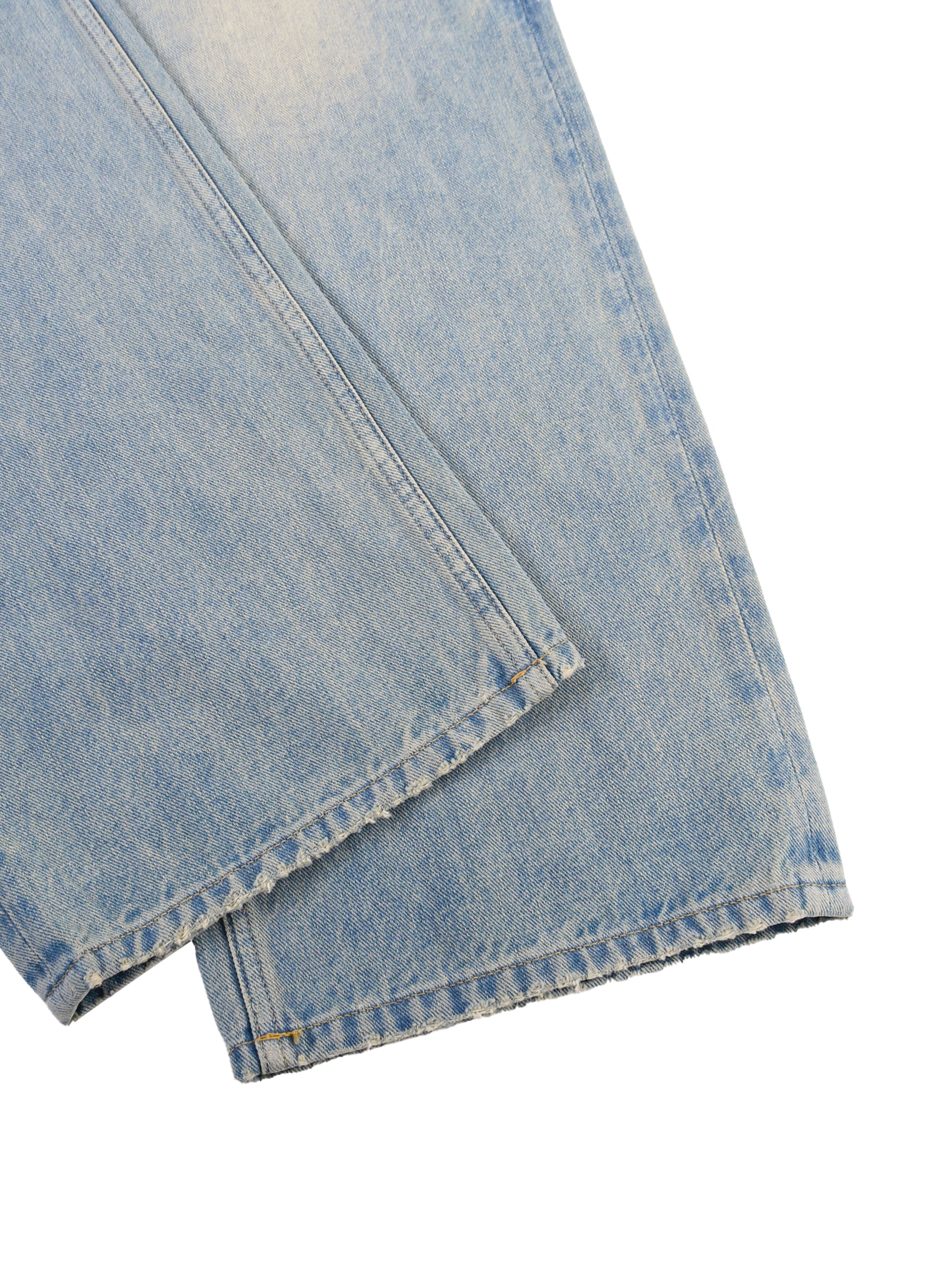rocksteady,premium denim,faded,distressed,raw hem