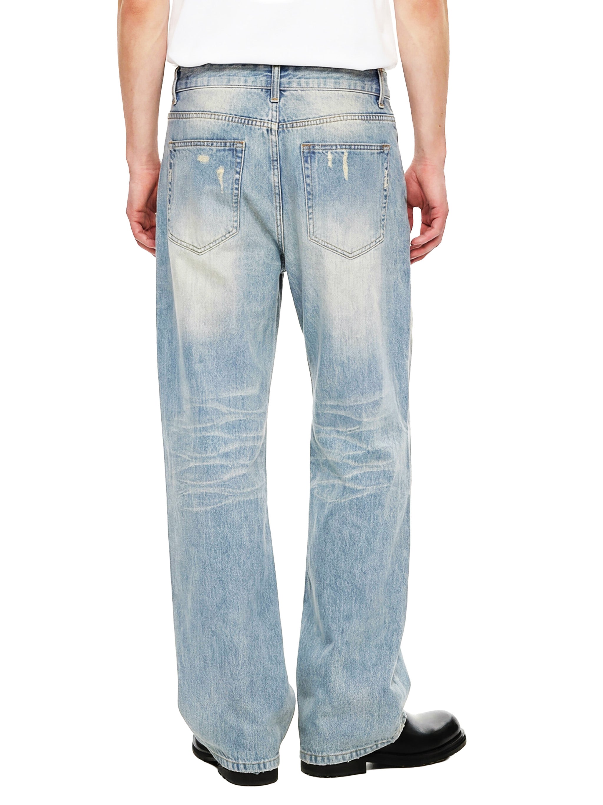 rocksteady,premium denim,faded,distressed,raw hem